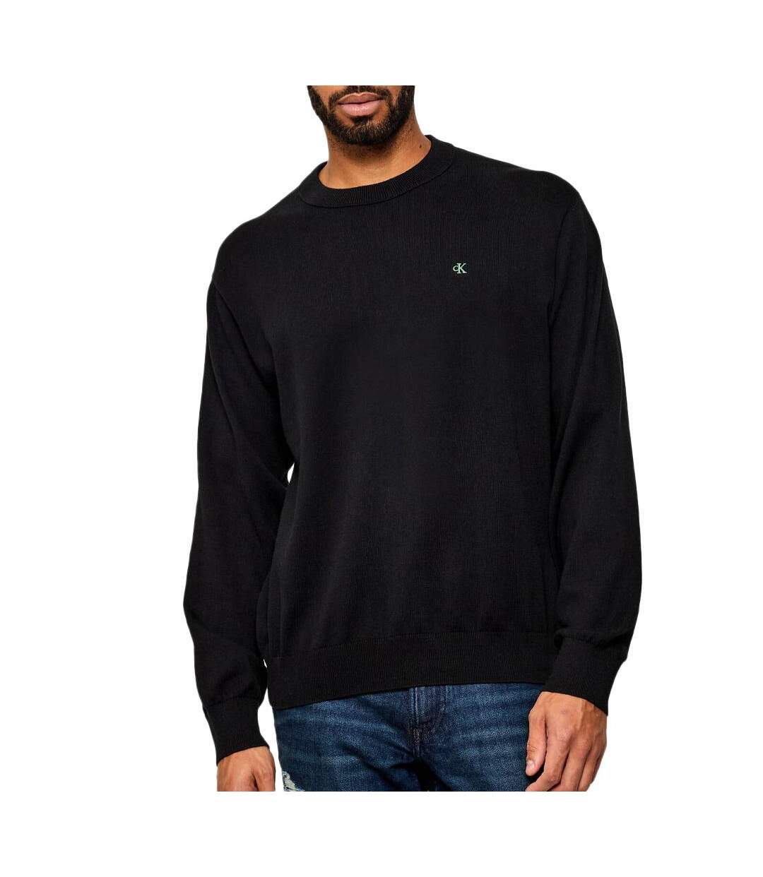 Sweat noir homme calvin klein jeans easy - l-1
