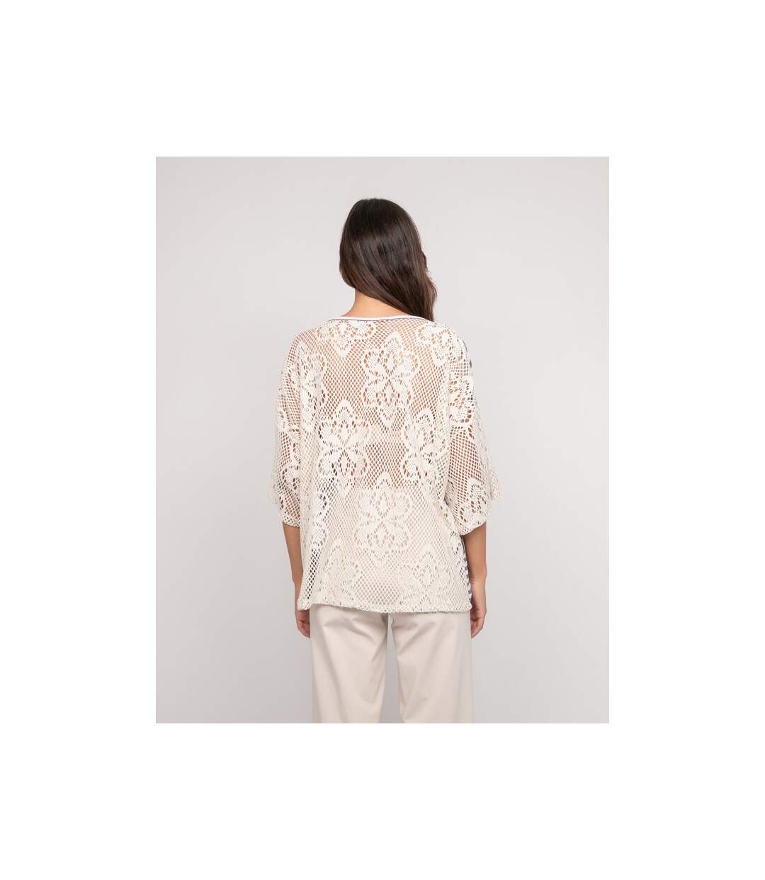 T-shirt rayures dos ajouré FINLEY - Dona X Lisa-2