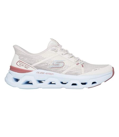 Womens/ladies Engineered Trainers Natural Blue Skechers