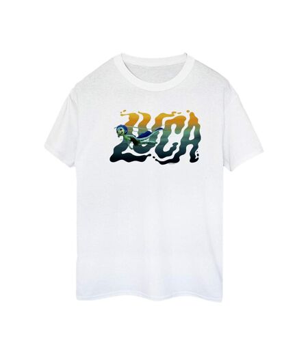 Disney Femme/Ladies Luca Swim Cotton Boyfriend T-Shirt (Blanc) - UTBI30861