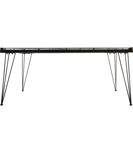 Table basse design métal Mappemonde - L. 110 x H. 52 cm - Noir