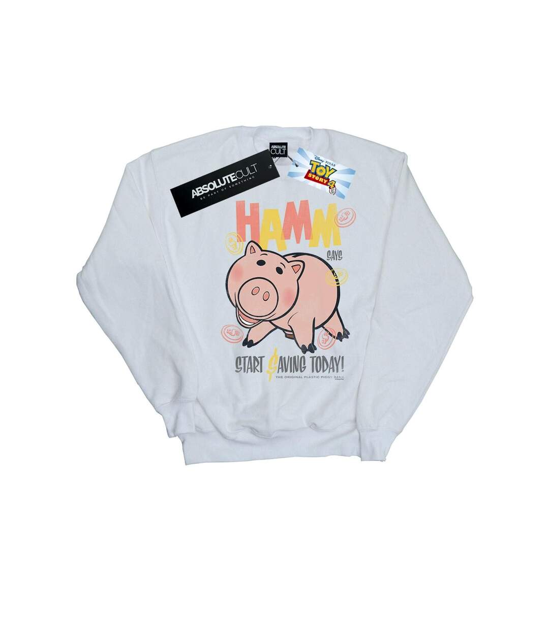 Disney Sweatshirt Womens/Ladies Toy Story 4 Hamm The Piggy Bank (Blanc) - UTBI42155-1