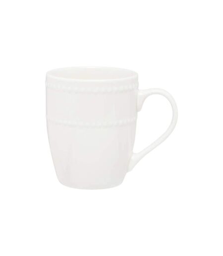 Lot de 6 Mugs en Porcelaine Perle 35cl Blanc