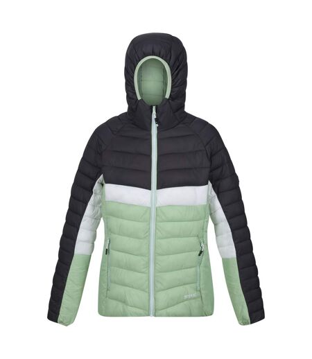 Regatta Womens/Ladies Harrock II Baffled Hooded Jacket (Quiet Green/Seal Grey) - UTRG9215