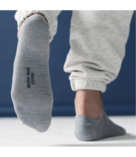 3 Pack Mens Merino Wool Invisible No Show Socks