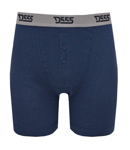 Duke London Mens Driver Kingsize Cotton Boxer Shorts (Pack Of 3) (Black/Grey/Navy) - UTDC145