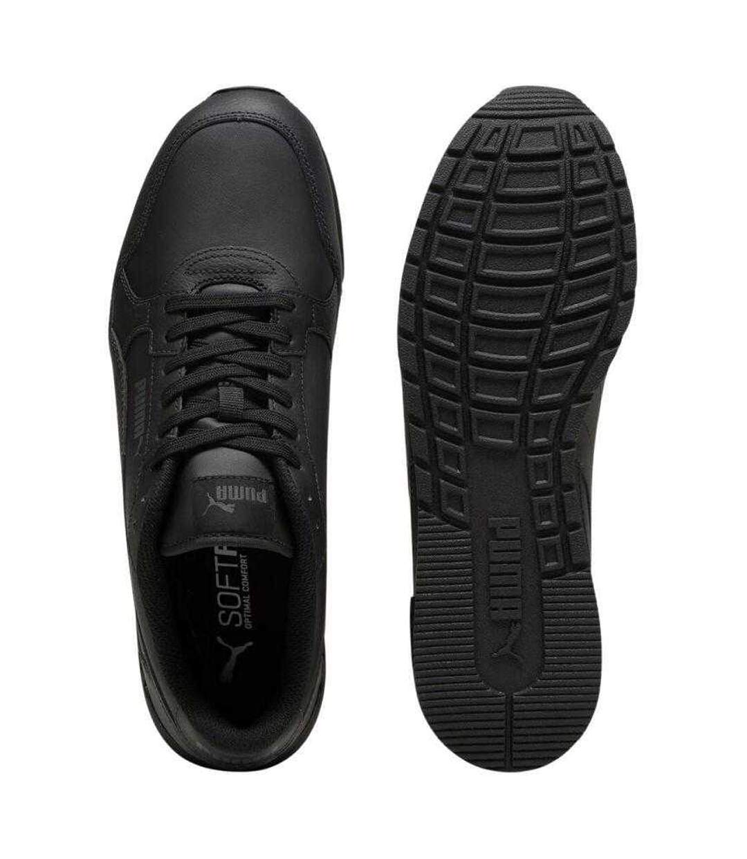 Mens St Runner V4 Leather Trainers Black Puma-4