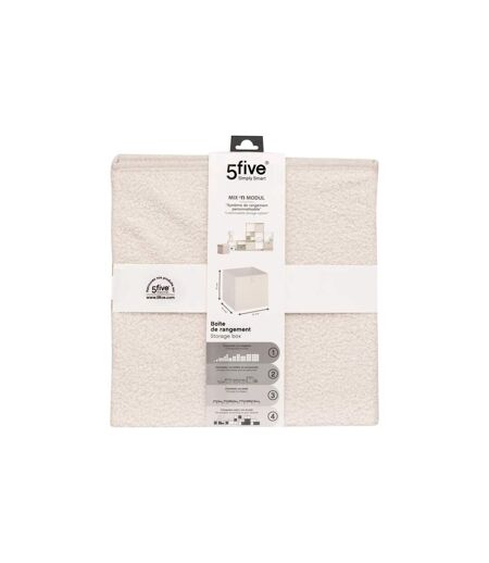 Boîte de Rangement Bouclette 31x31cm Blanc