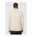 Mens cable cotton half zip jumper stone Maine