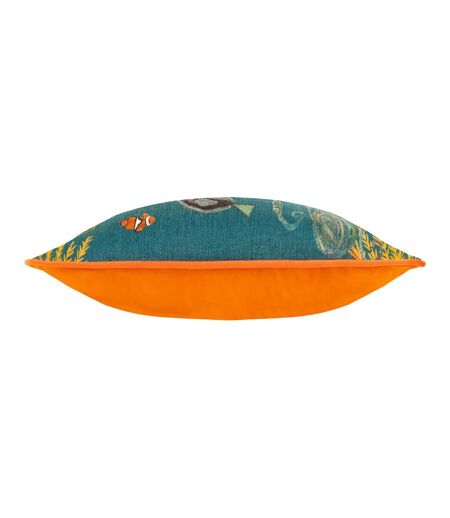 Wylder - Housse de coussin TROPICS ABYSS (Bleu mer) (50 cm x 30 cm) - UTRV3300