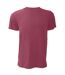 Canvas t-shirt jersey hommes rouge foncé chiné Bella + Canvas