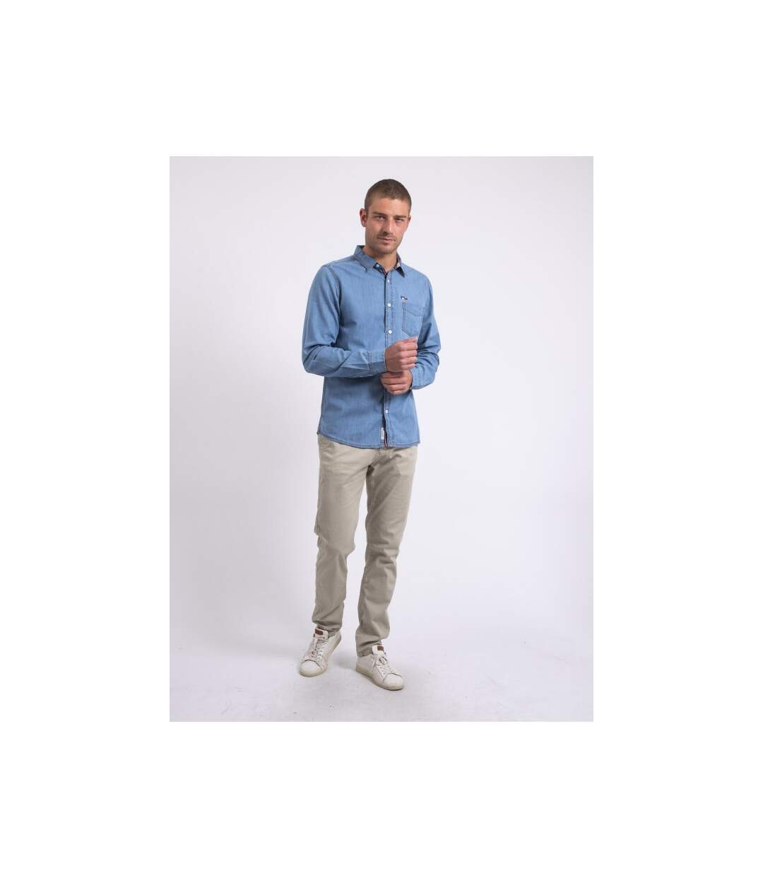 Chemise manches longues effet denim DENVIK