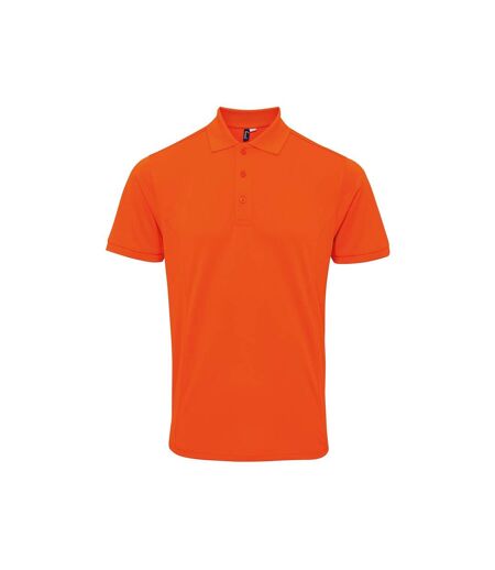 Premier Mens Coolchecker Plus Pique Polo With CoolPlus (Orange)