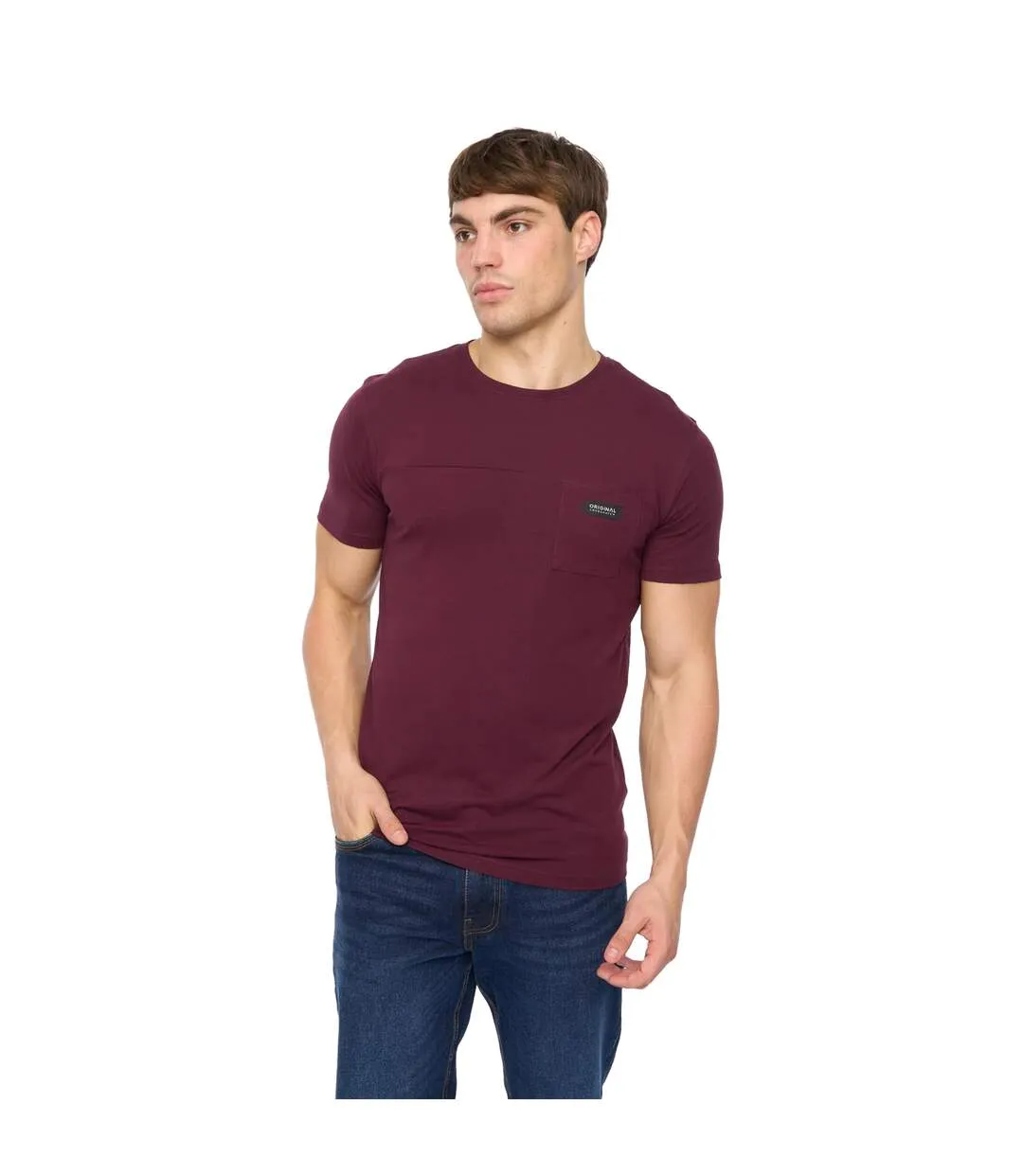Mens Carritore T-shirt Rum Raisin Crosshatch-4