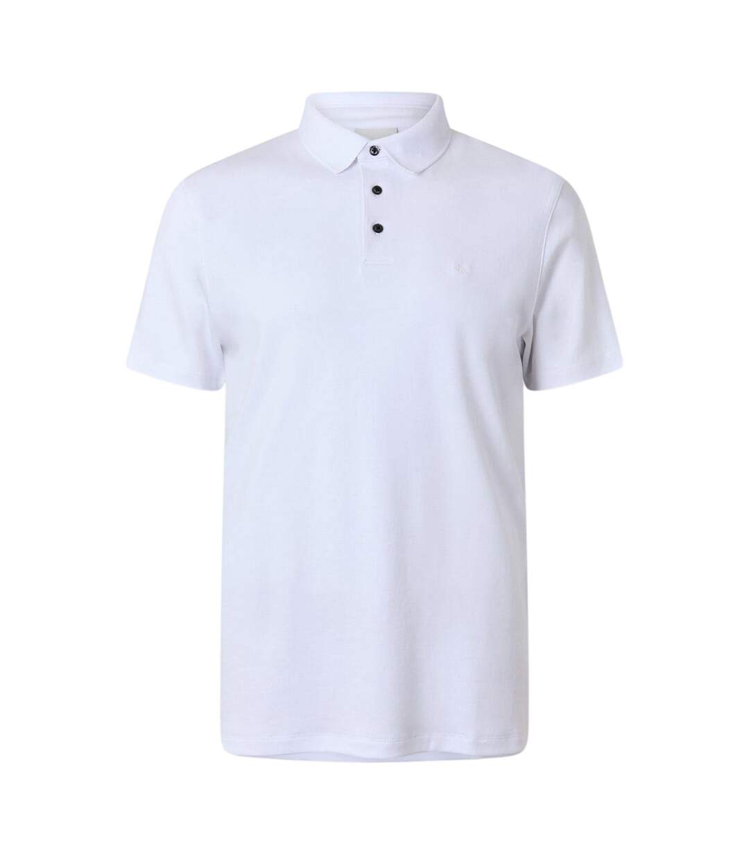 Mens Pima Cotton Collared Short-sleeved Polo Shirt Bright White Calvin Klein-2