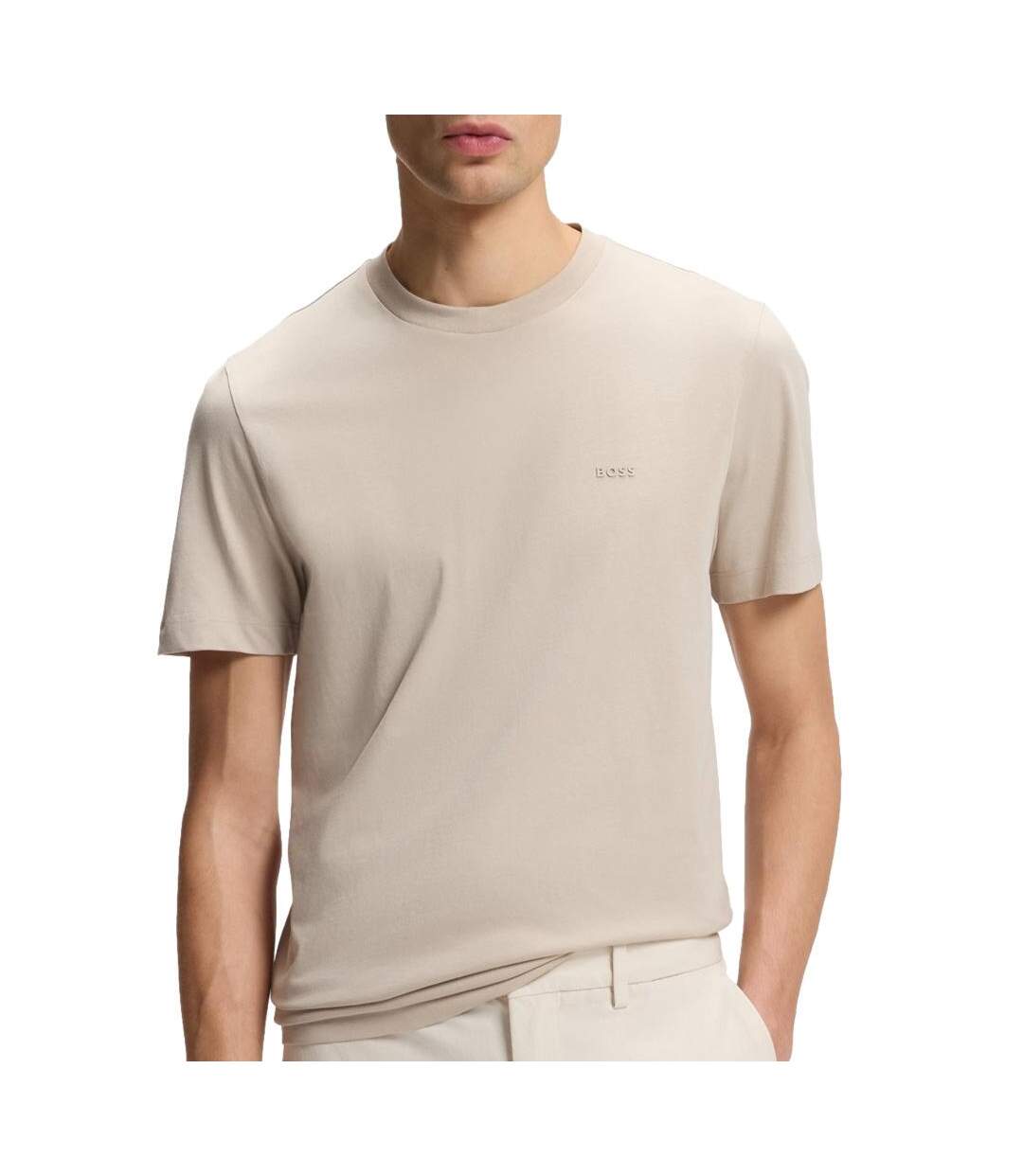 T-Shirt beige homme hugo boss thompson-1