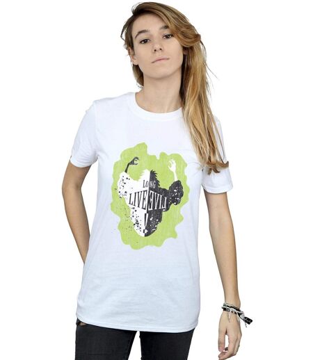 Disney - T-shirt THE DESCENDANTS CRUELLA LONG LIVE - Femme (Blanc) - UTBI20027