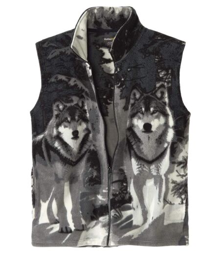 Le Gilet Polaire Sans Manches Motifs Loups