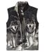 Le Gilet Polaire Sans Manches Motifs Loups-3