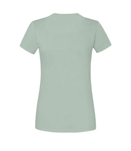 Womens/ladies iconic ringspun cotton t-shirt sage Fruit of the Loom