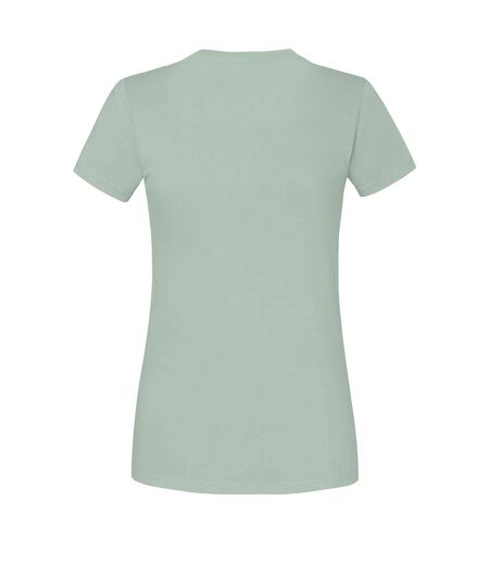 Womens/ladies iconic ringspun cotton t-shirt sage Fruit of the Loom