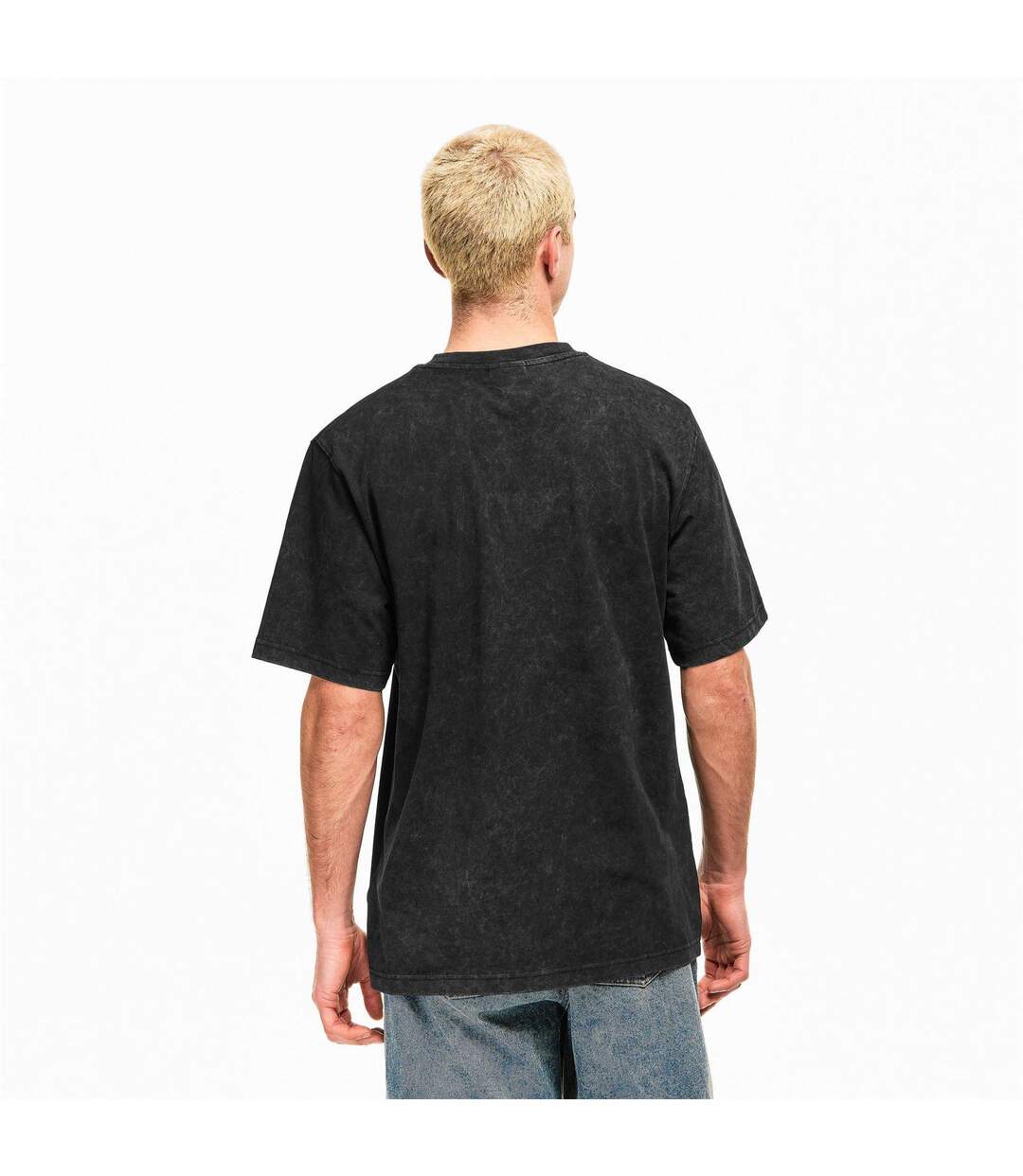Mens Washed Out Logo T-shirt Black Daily Paper-4