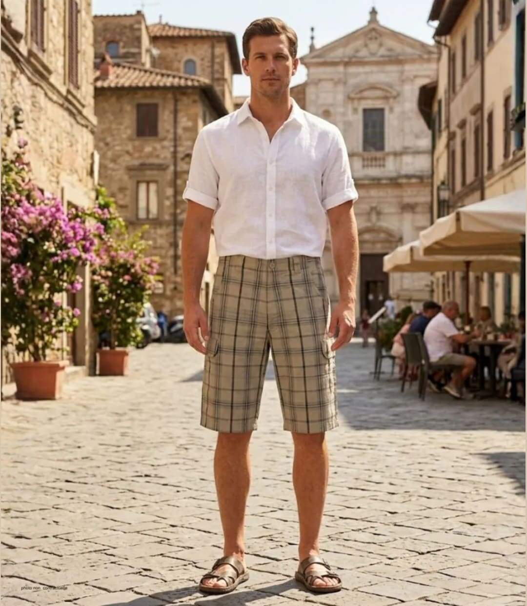 Bermuda WINCHESTER INTACT2 à carreaux en coton : l'élégance moderne et confortable de l'été-5