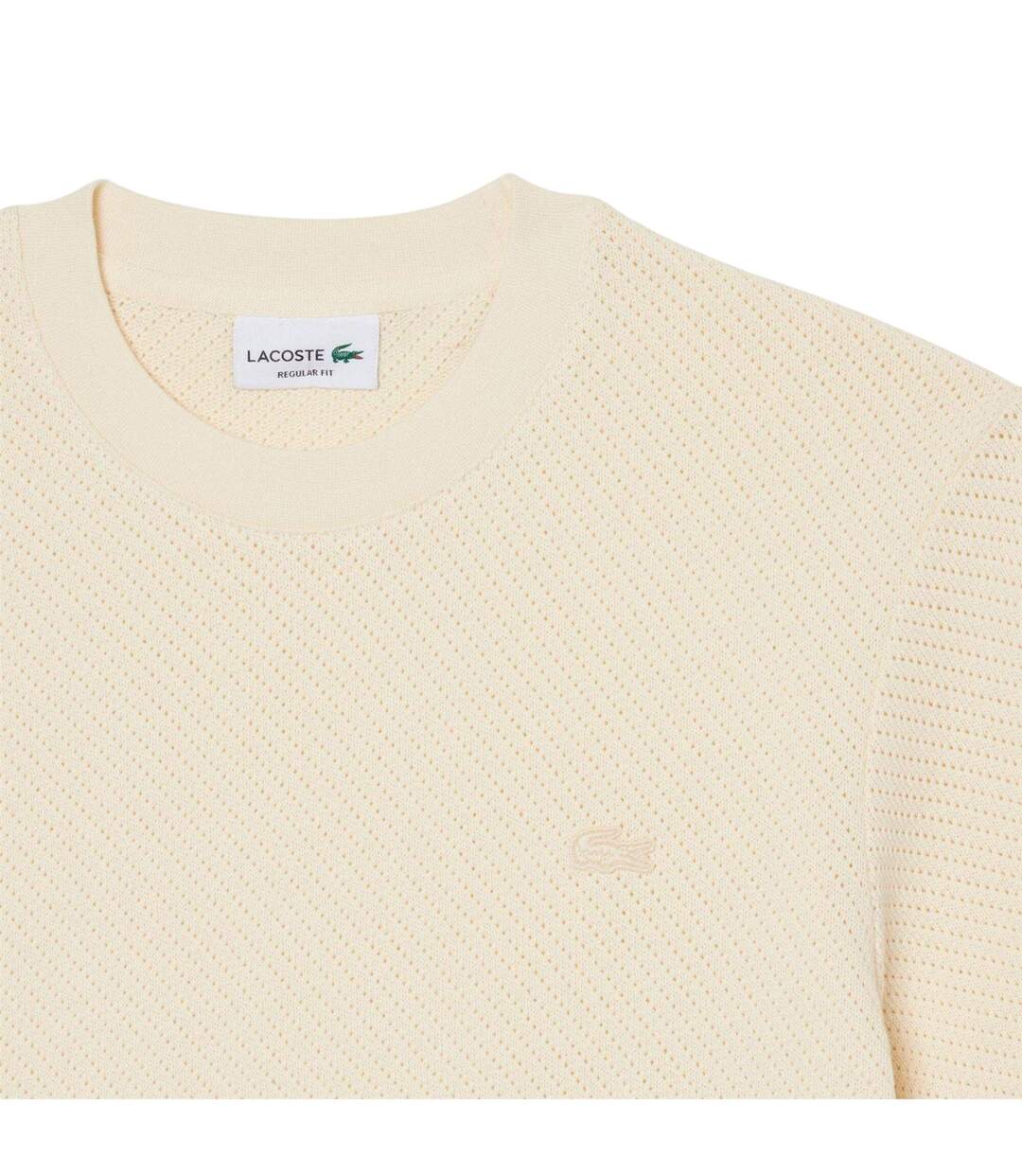 T-shirt Lacy Homme Crème Lacoste-4