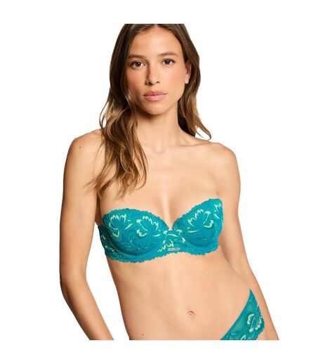 Soutien-gorge coques moulées bandeau turquoise Elisa