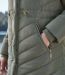 Women's Khaki Padded Jacket with Hood  