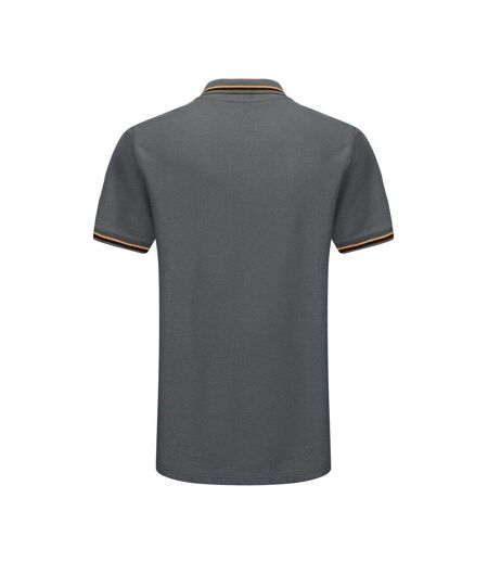 Polo Motif/style Rayure Contrastée Sur Bord Homme Ardoise Slazenger