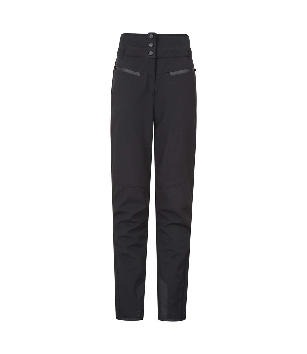 Womens/ladies Avalanche Recco High Waist Ski Trousers Black Mountain Warehouse-1