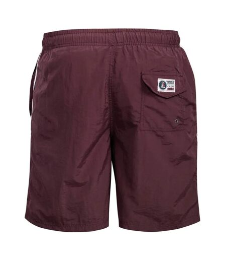 Duke Mens Yarrow D555 Full Length Swim Shorts (Burgundy) - UTDC205