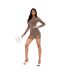 Robe Courte Manches Longues Femme Vert Kaki Missy Empire-4