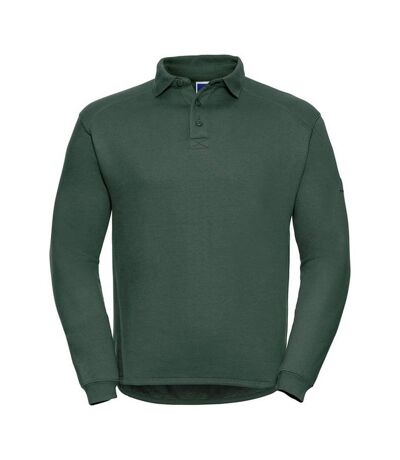 Mens heavy duty sweatshirt bottle green Russell