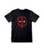 T-shirt Motif/style Éclaboussure Adulte Noir Deadpool-1