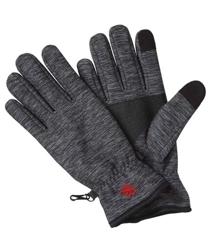 Men's Gray Fleece-Lined Touchscreen Gloves 