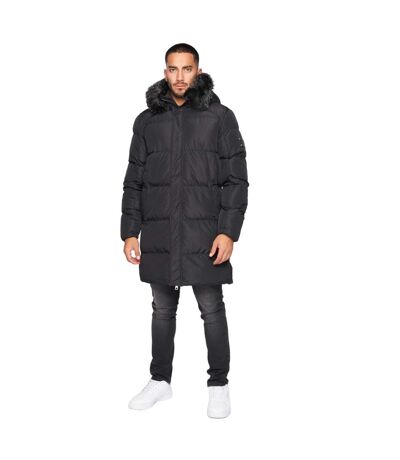 Mens Omarez 2.0 Long Puffer Jacket Black Glorious Gangsta