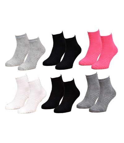 Chaussettes pour Femme Casa Socks Toucher Doux Pack de 6 Paires Réversibles