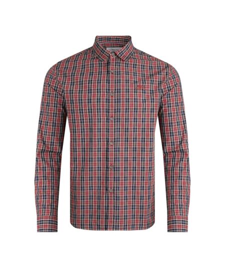 Mens lando checked long-sleeved shirt nut Weird Fish