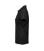 Womens/ladies Luxury Stretch Polo Shirt Black Tee Jays-3