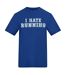 Unisex Adult I Hate Running T-shirt Blue AWD-1
