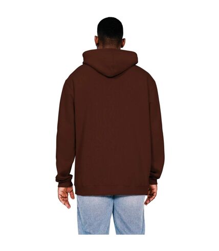 Casual Classics Mens Ringspun Cotton Tall Oversized Hoodie (Chocolate)