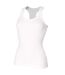 Débardeur long femme blanc Skinni Fit-1