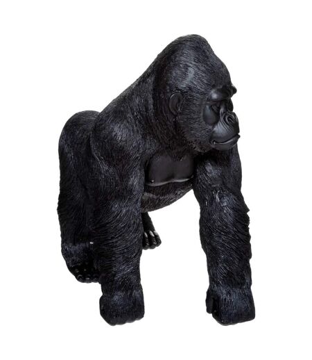Statuette Déco Gorille en Mouvement 37cm Noir