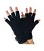 Mens Black 3M Thinsulate Insulation Lined Fingerless Gloves-1