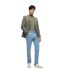 Mens Denim 5 Pockets Straight Jeans Pastel Blue Boss-1