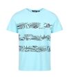 Regatta Mens Cline VI Leaves Cotton T-Shirt (Antigua Blue) - UTRG6665
