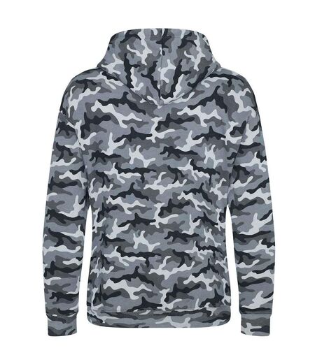 Sweat à capuche homme gris camouflage Awdis