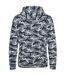 Sweat à capuche homme gris camouflage Awdis